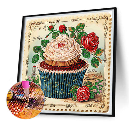 Cup Cake - Special Shaped Drill Diamond Painting 30*30CM