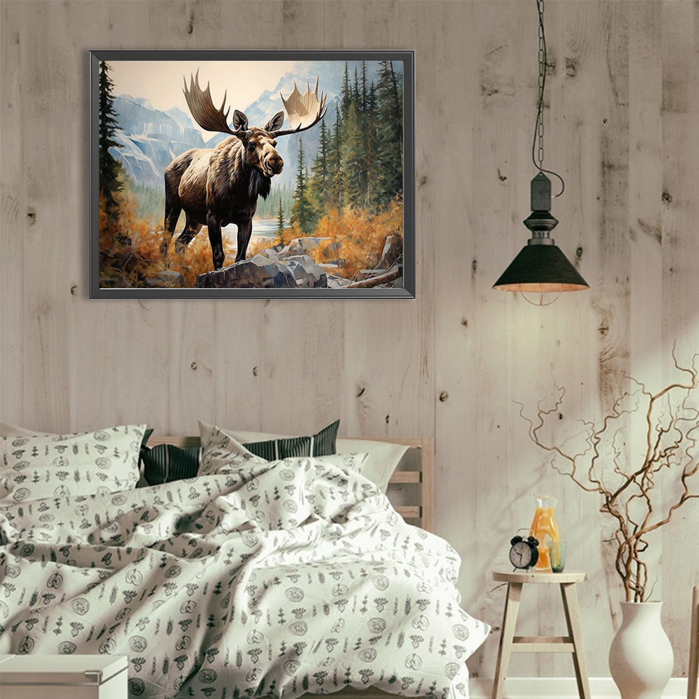 Moose - Full Round Drill Diamond Painting 40*30CM