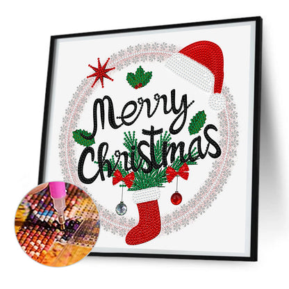 Christmas Atmosphere - Special Shaped Drill Diamond Painting 30*30CM