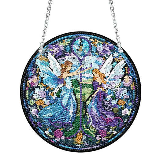 Acrylic Butterfly Elf Single-Sided Diamond Painting Dots Pendant 20x20cm (#1)