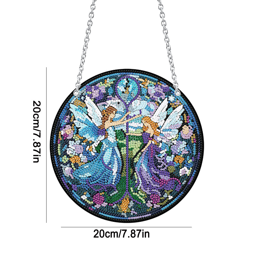 Acrylic Butterfly Elf Single-Sided Diamond Painting Dots Pendant 20x20cm (#1)