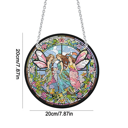 Acrylic Butterfly Elf Single-Sided Diamond Painting Dots Pendant 20x20cm (#2)