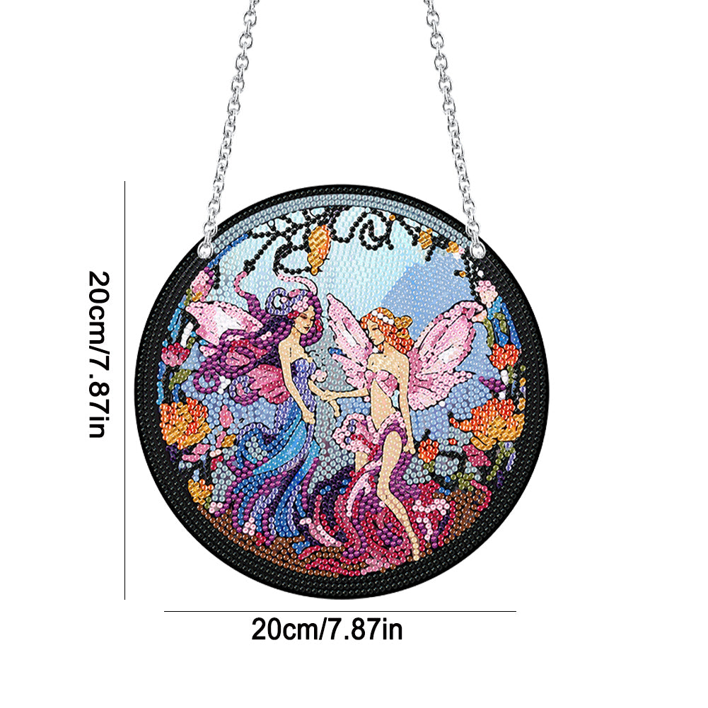 Acrylic Butterfly Elf Single-Sided Diamond Painting Dots Pendant 20x20cm (#3)