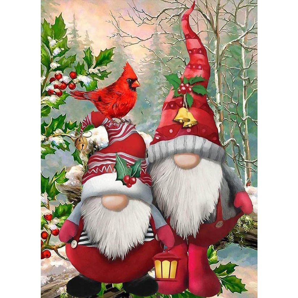 Christmas Gnome - Full Round AB Drill Diamond Painting 40*55CM