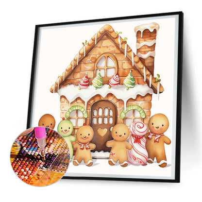 Christmas Cookie House - Full Round Drill Diamond Painting 30*30CM