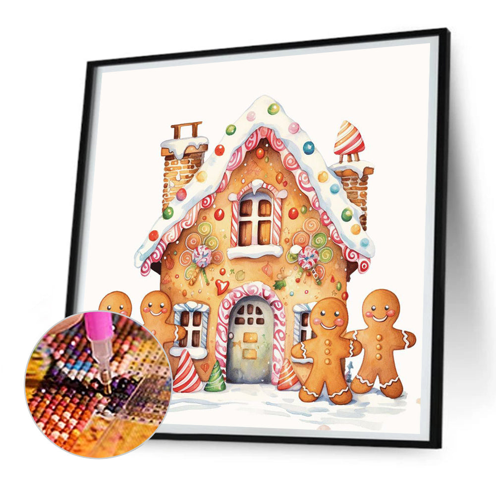 Christmas Cookie House - Full Round Drill Diamond Painting 30*30CM