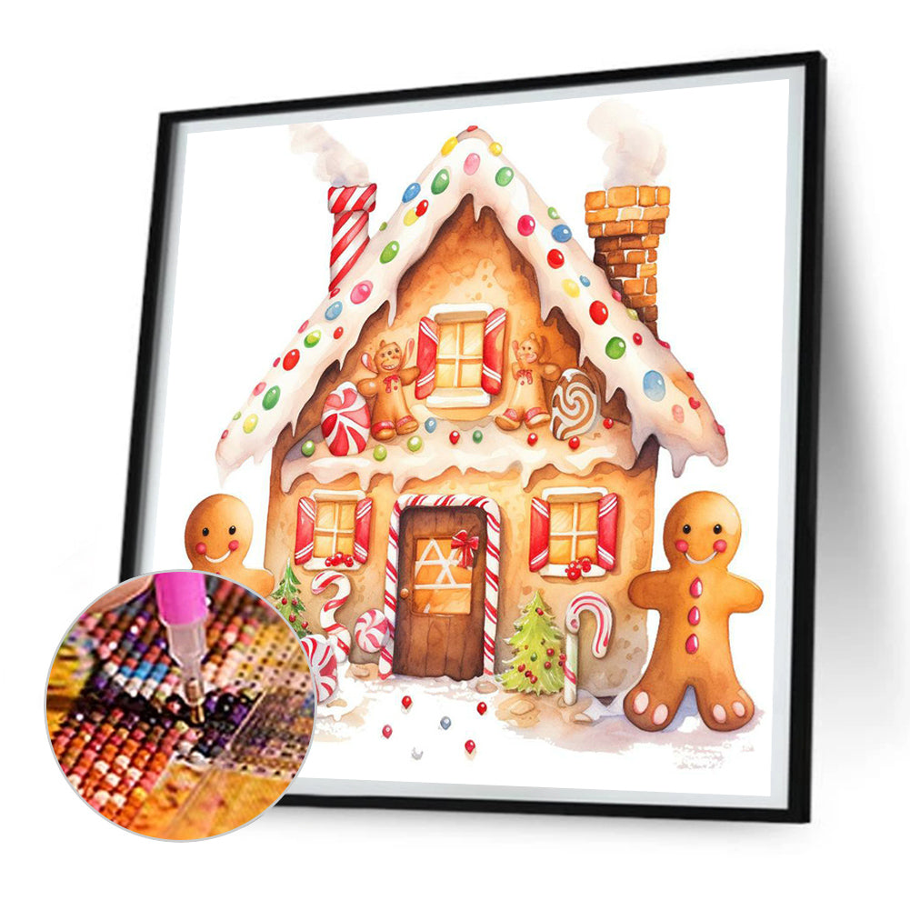 Christmas Cookie House - Full Round Drill Diamond Painting 30*30CM