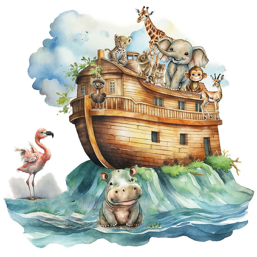 Noah'S Ark Animals - Full Round Drill Diamond Painting 30*30CM