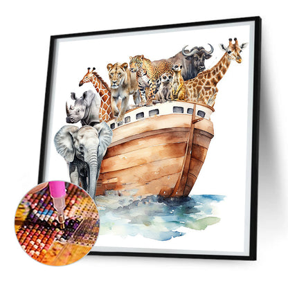 Noah'S Ark Animals - Full Round Drill Diamond Painting 30*30CM