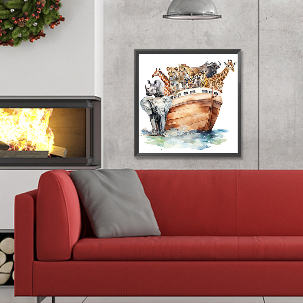 Noah'S Ark Animals - Full Round Drill Diamond Painting 30*30CM