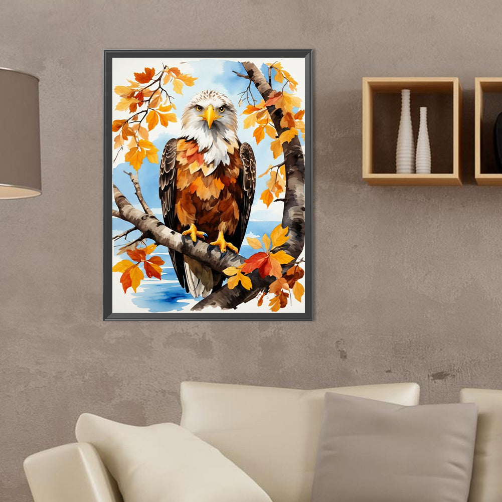 Wood Eagle - Full Round Drill Diamond Painting 30*40CM