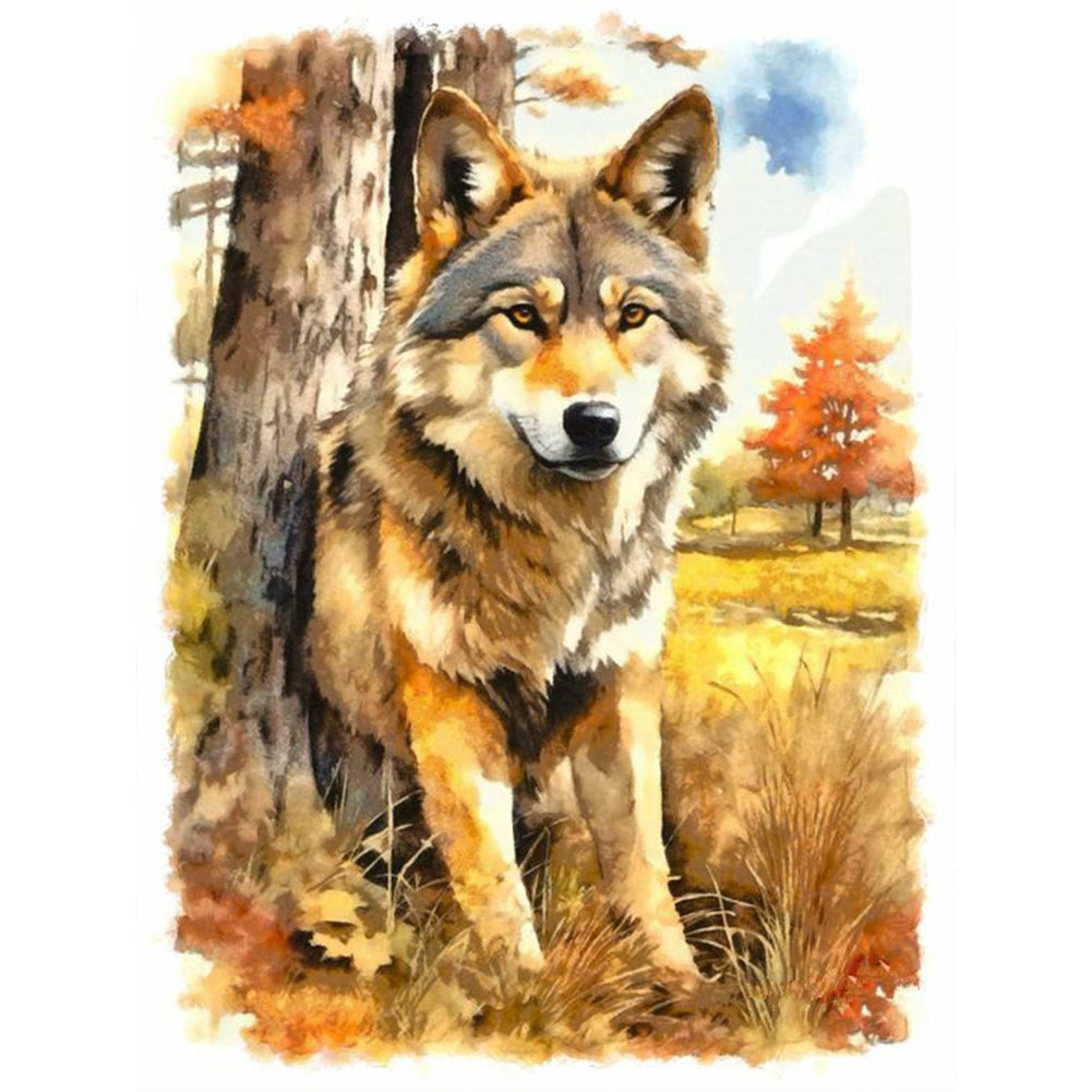 Timber Wolf - Full Round Drill Diamond Painting 30*40CM