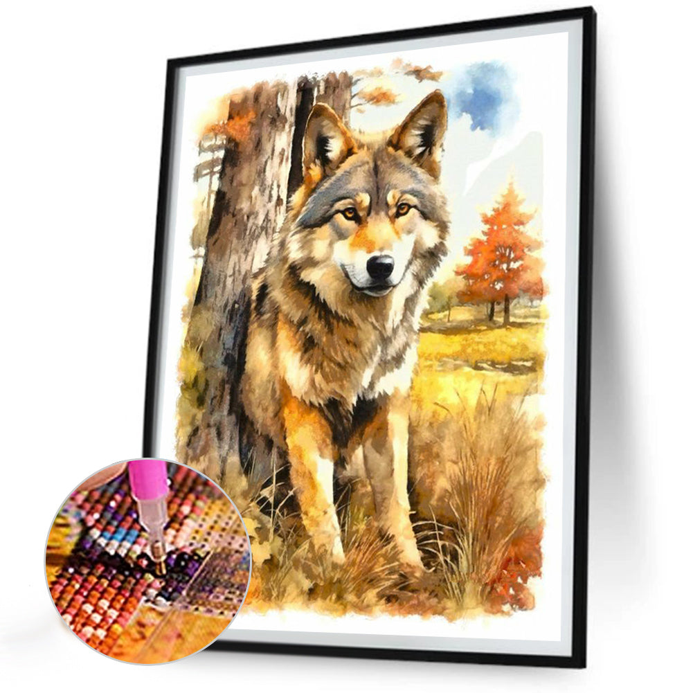 Timber Wolf - Full Round Drill Diamond Painting 30*40CM