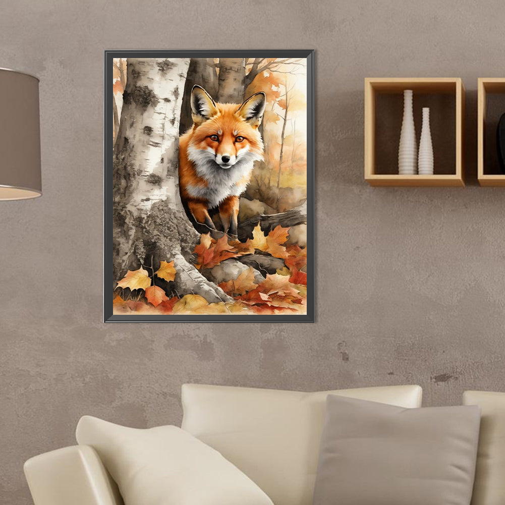 Woods Fox - Full Round Drill Diamond Painting 30*40CM