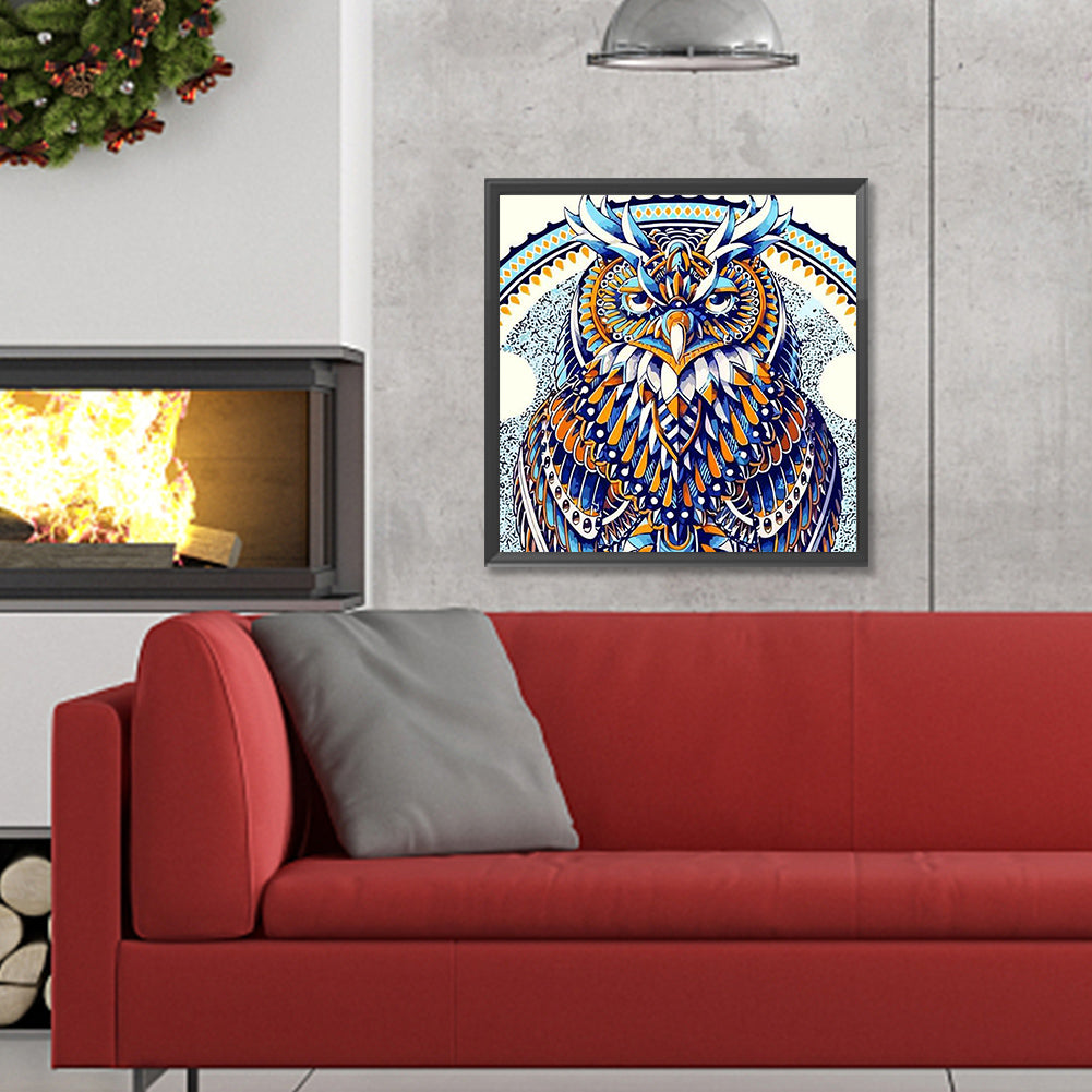 Mysterious Owl - Full Round Drill Diamond Painting 30*30CM