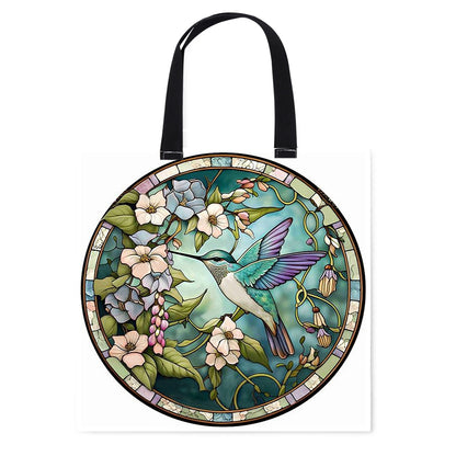 Embroidery Kit Cross Stitch Canvas Tote Bag 40x40cm (Hummingbird Flower)