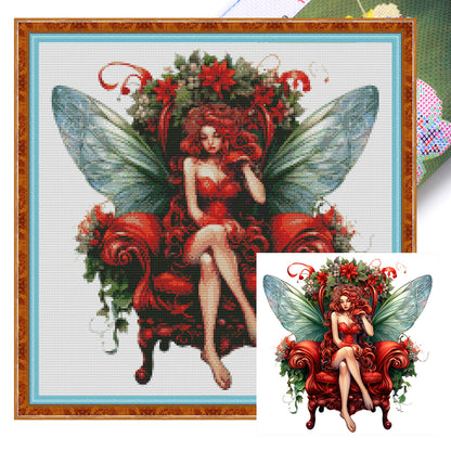 Christmas Fairy - 11CT Stamped Cross Stitch 50*50CM