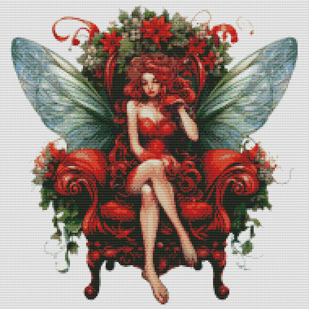 Christmas Fairy - 11CT Stamped Cross Stitch 50*50CM