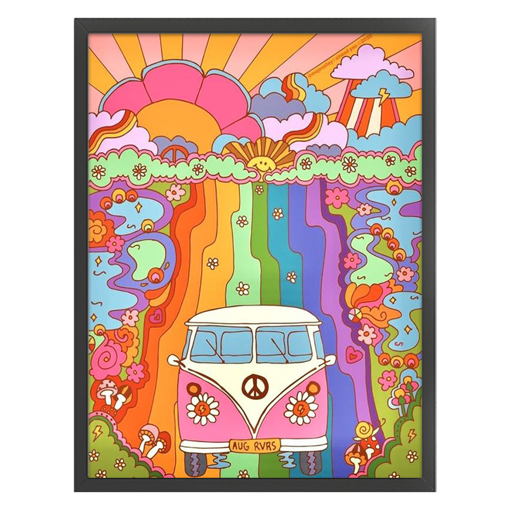 Colorful Truck - 11CT Stamped Cross Stitch 50*65CM
