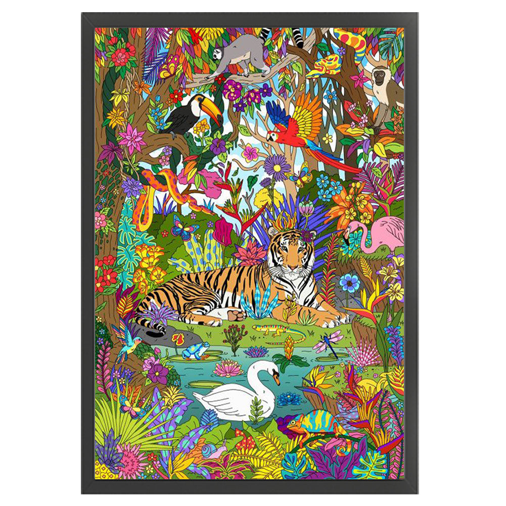Colorful Animals - 11CT Stamped Cross Stitch 50*70CM