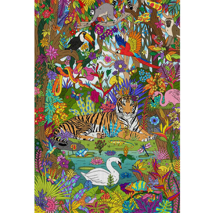 Colorful Animals - 11CT Stamped Cross Stitch 50*70CM