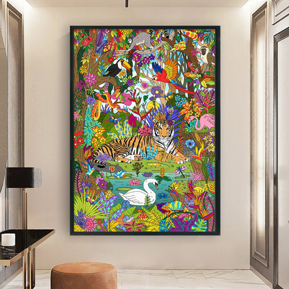 Colorful Animals - 11CT Stamped Cross Stitch 50*70CM