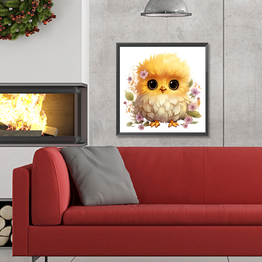 Flower Animal Chick - Full Round Drill Diamond Painting 30*30CM
