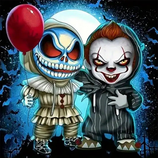 Horror Halloween - 11CT Stamped Cross Stitch 40*40CM