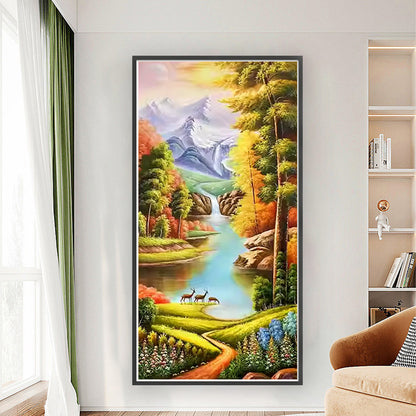 Landscape - 11CT Stamped Cross Stitch 50*100CM