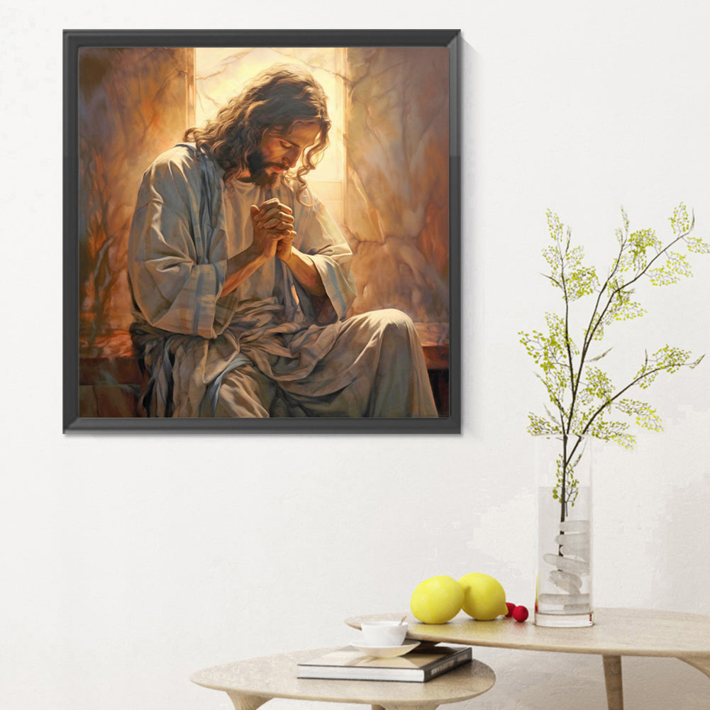 Man Praying - Full Round Drill Diamond Painting 30*30CM