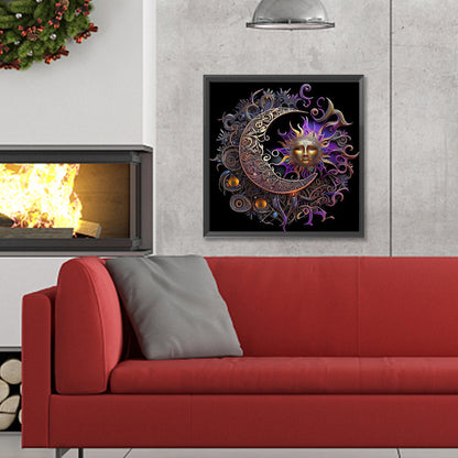 Sun And Moon - Full Round Drill Diamond Painting 30*30CM