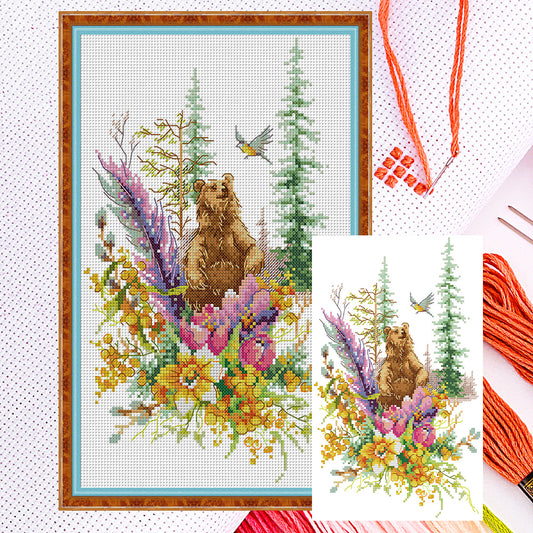 The Spirit Of The Spring Forest - 14CT Counted Cross Stitch 22*34CM(Joy Sunday)