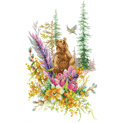 The Spirit Of The Spring Forest - 14CT Counted Cross Stitch 22*34CM(Joy Sunday)