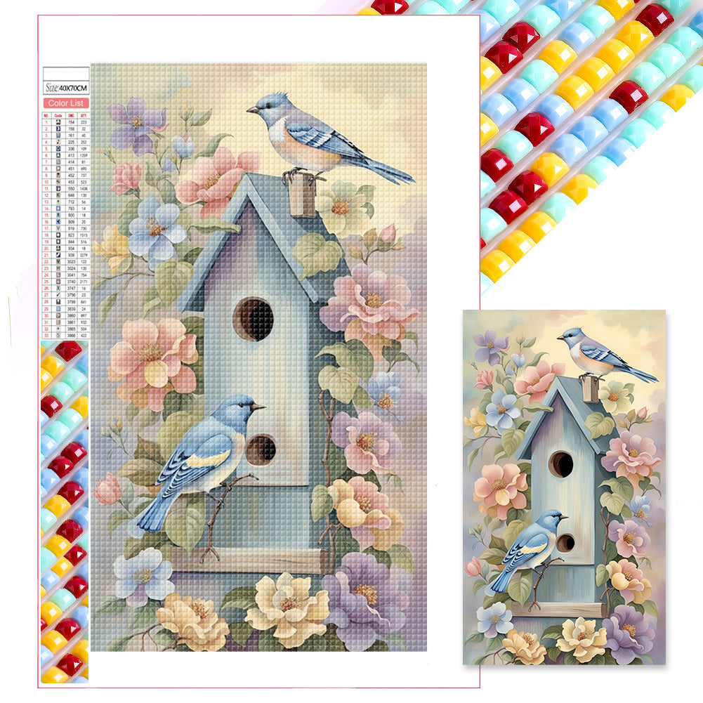 Bird House - Full Square Drill Diamond Painting 40*70CM