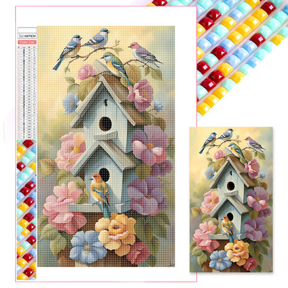 Bird House - Full Square Drill Diamond Painting 40*70CM