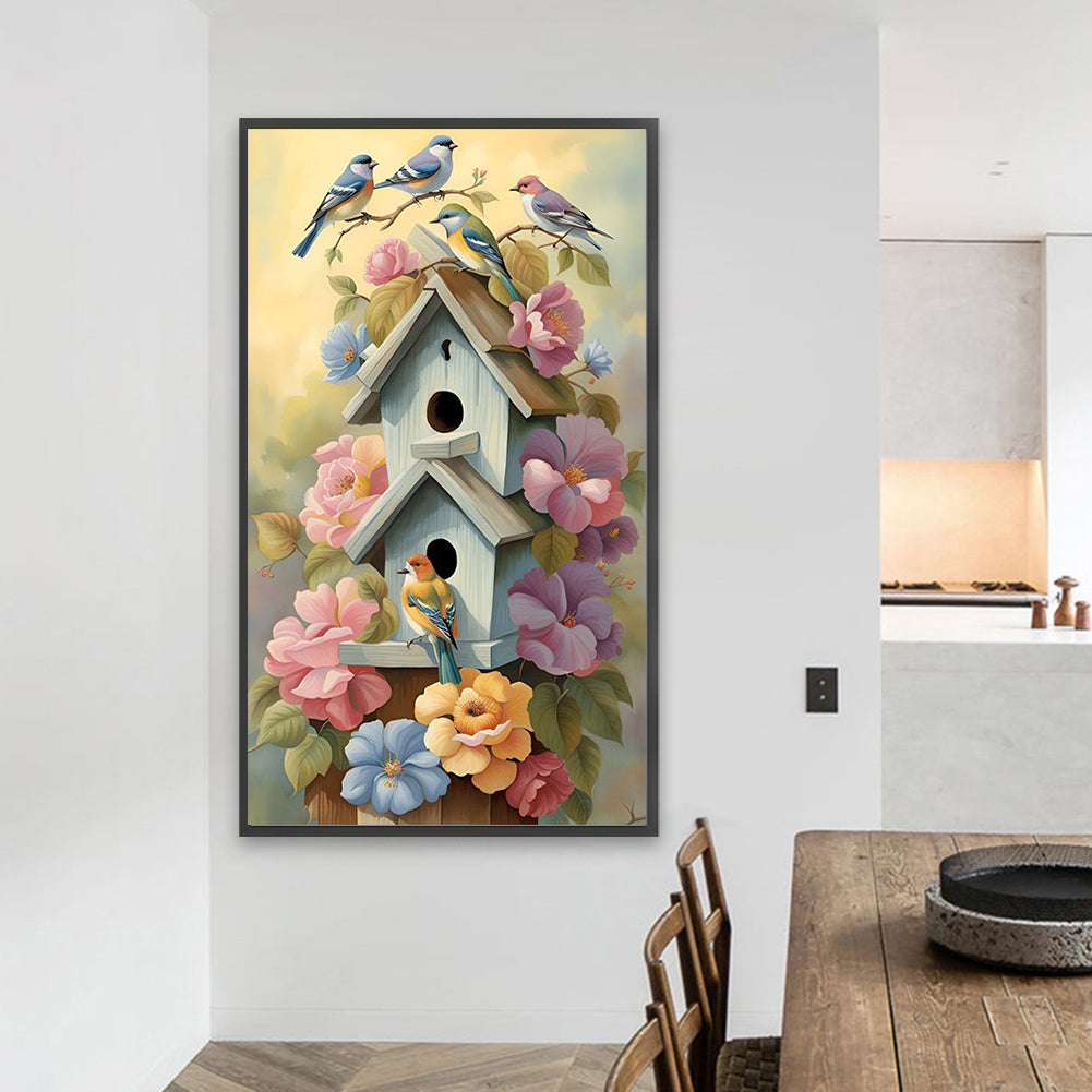 Bird House - Full Square Drill Diamond Painting 40*70CM