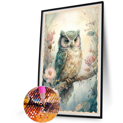 Owl - Full Square Drill Diamond Painting 40*60CM