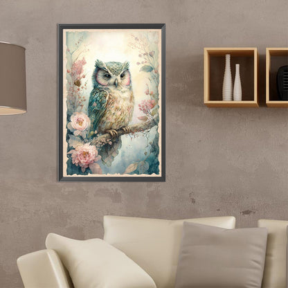 Owl - Full Square Drill Diamond Painting 40*60CM