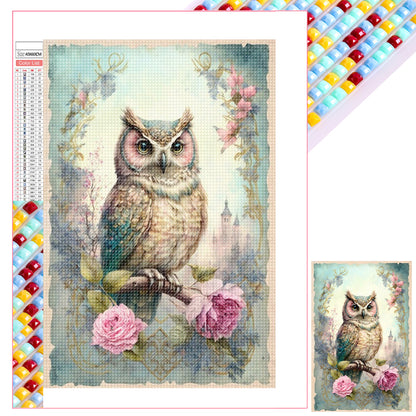 Owl - Full Square Drill Diamond Painting 40*60CM