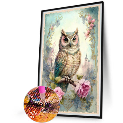 Owl - Full Square Drill Diamond Painting 40*60CM