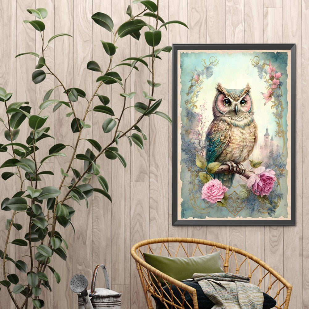 Owl - Full Square Drill Diamond Painting 40*60CM