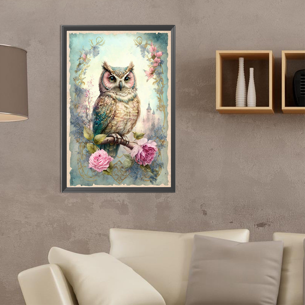 Owl - Full Square Drill Diamond Painting 40*60CM