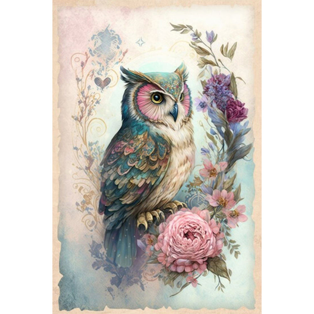 Owl - Full Square Drill Diamond Painting 40*60CM