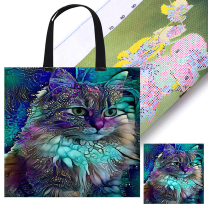 Embroidery Kit Cat Personalized Bag with Needle/Instruction/Color Threads40x40cm