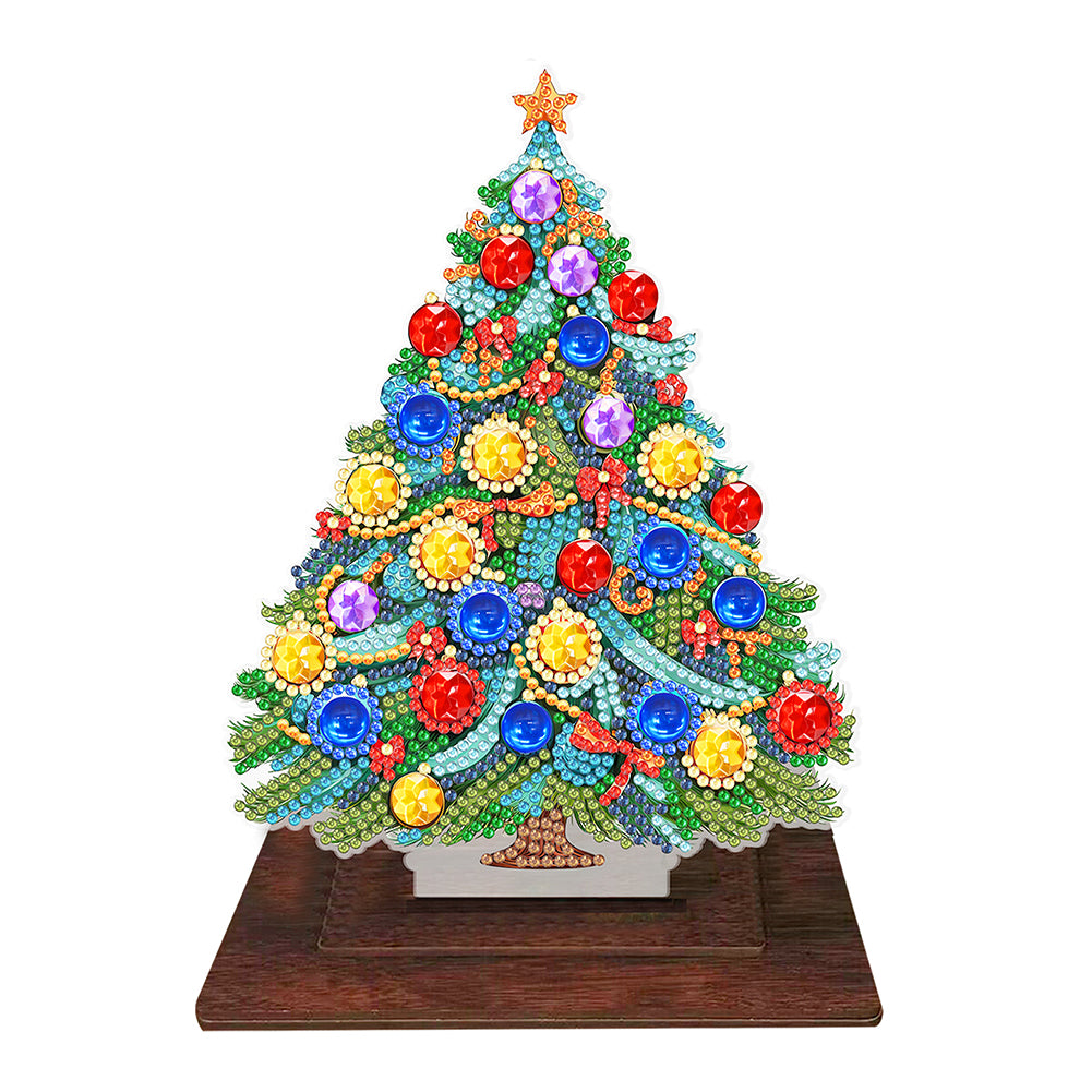 Wooden Diamond Painting Desktop Ornaments for Xmas Table Office Home Decor (04)
