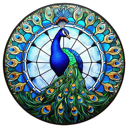 Glass Painting-Peacock - 18CT Counted Cross Stitch 20*20CM