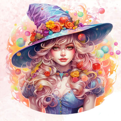 Candy Witch - Full Round Drill Diamond Painting 30*30CM