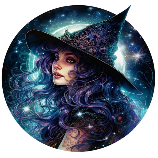 Star And Moon¡¤Witch - Full Round Drill Diamond Painting 30*30CM