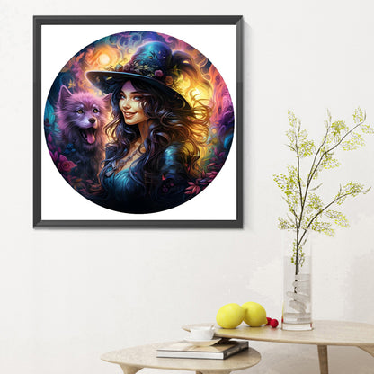 Witch And Wolf - Full Round Drill Diamond Painting 30*30CM
