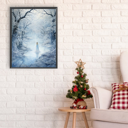 Winter Snow Angel - Full Round Drill Diamond Painting 30*40CM